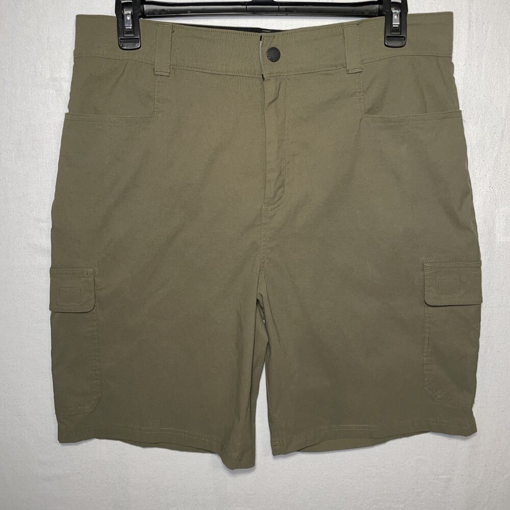 Orvis Cargo Shorts Mens Size 38 Olive Solid 10" Inseam Outdoor Hiking Nylon